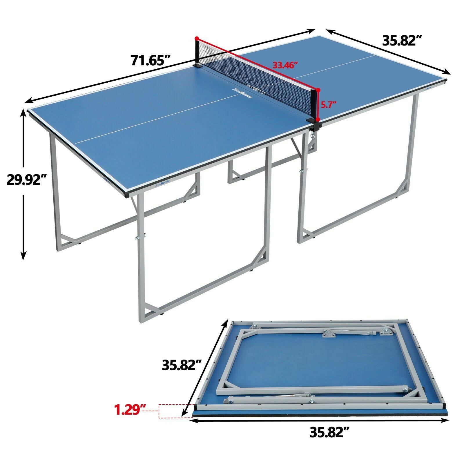 Table Tennis Size In Cm