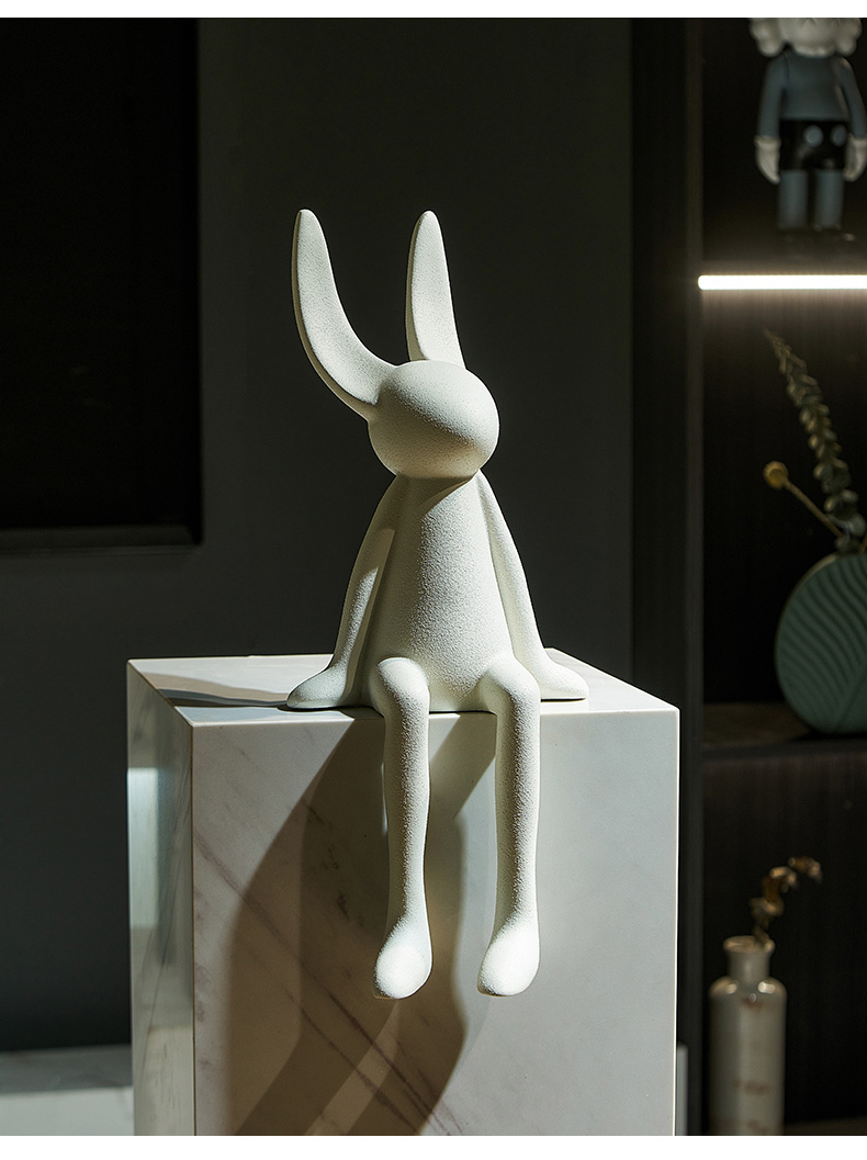 Simple creative rabbit statue Nordic home living room decoration kawaii room decoration desk