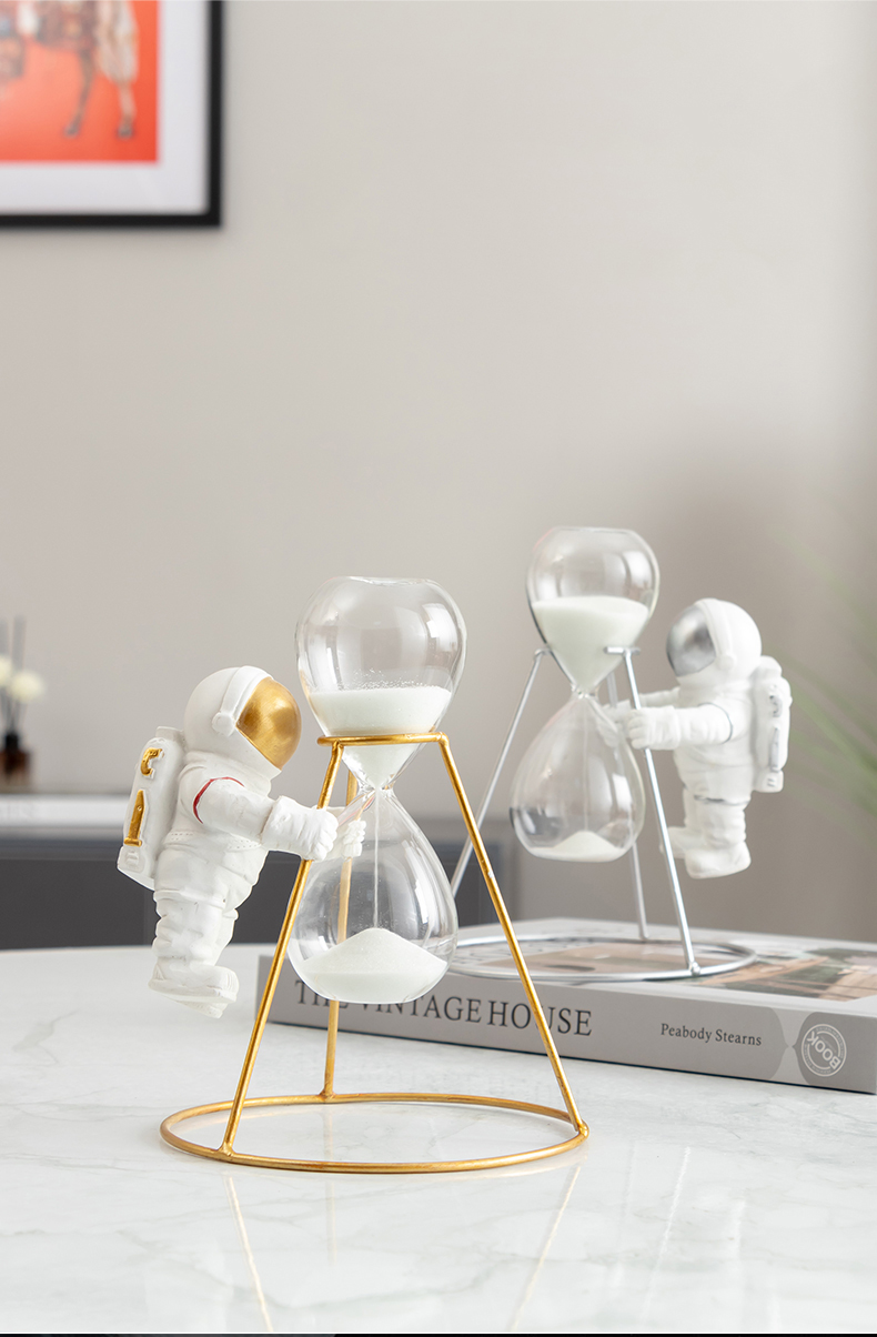 Simple astronaut hourglass ornaments home sand clock ornaments children's table clock kitchen timer room desk ornaments