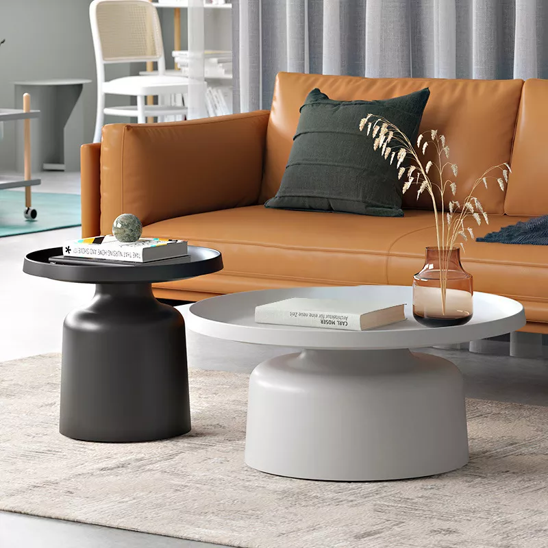 Fashion Design Round Corner Table Carbon Steel Coffee Table Living Room Bedroom