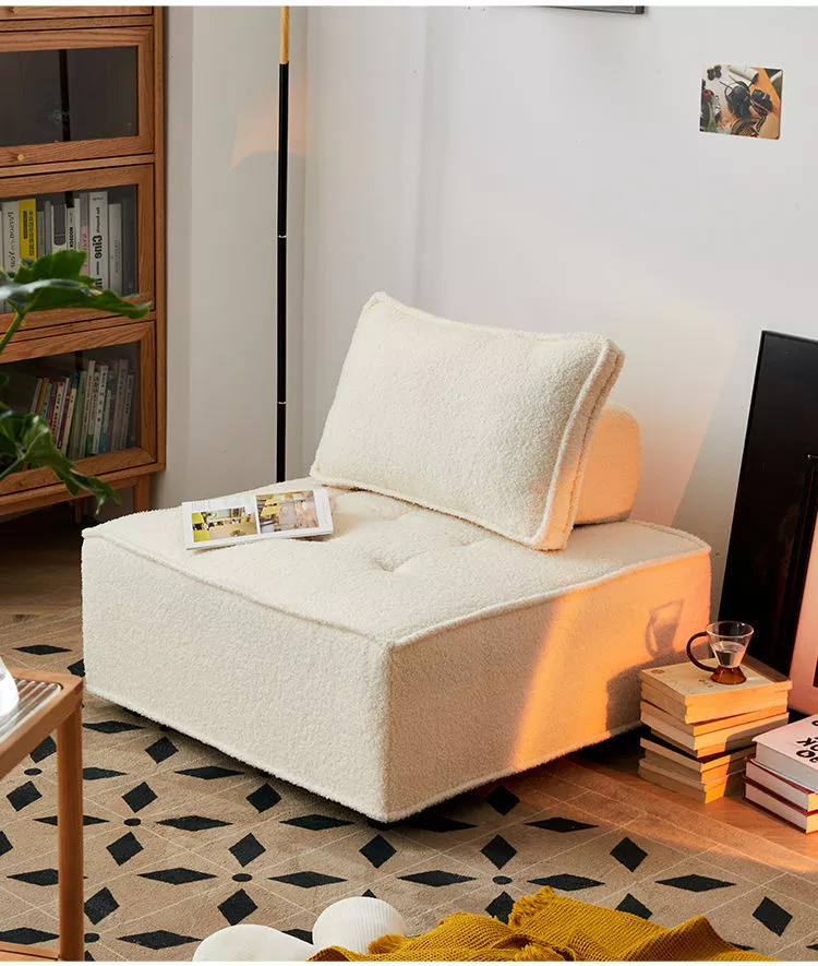 Simple Modern Leisure Leather Lazy Single Sofa Chair Living Room Furniture Leisure