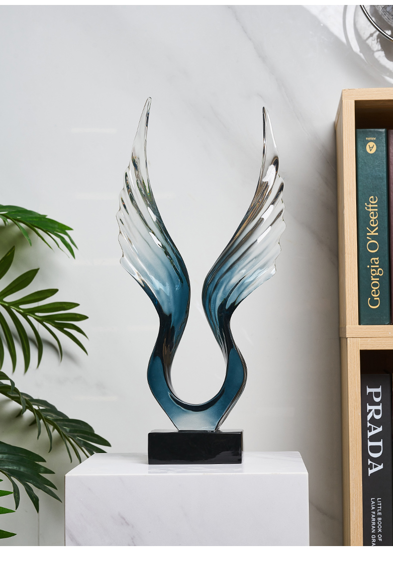 Simple abstract sculpture resin crafts office ornaments light luxury home living room decoration ornaments