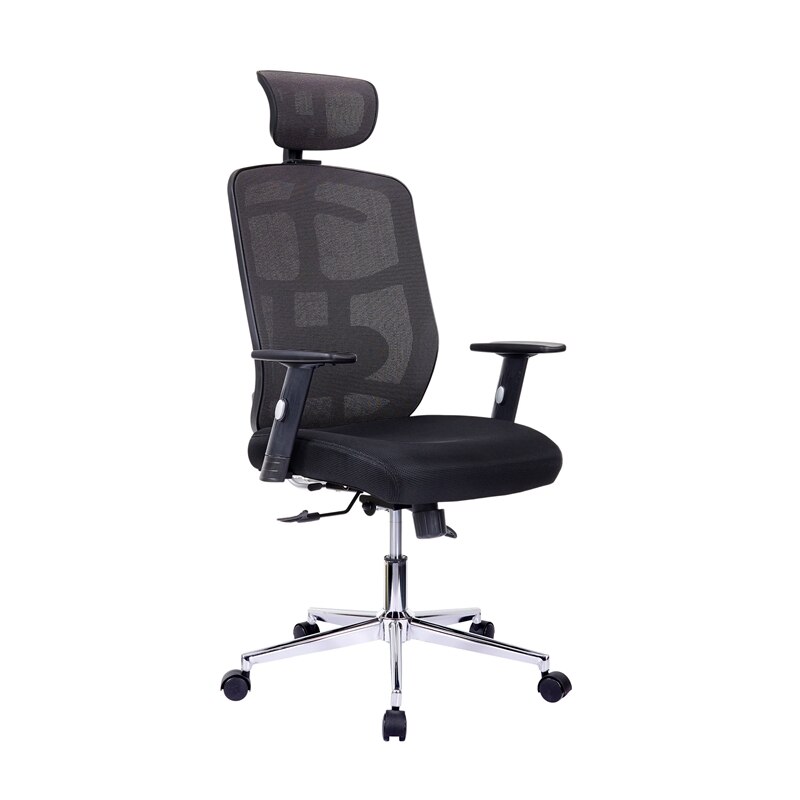 Stylish high back executive mesh office chair with armrests, lumbar support and chrome base