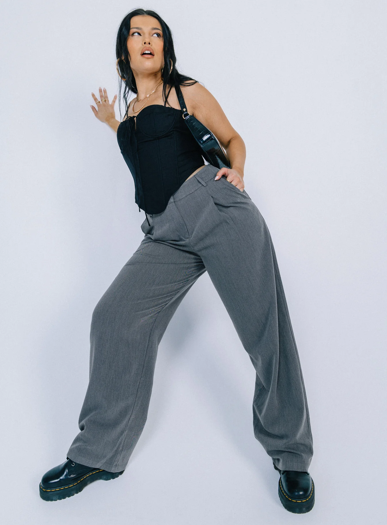 Motel Sakaria Trouser Tailoring Charcoal