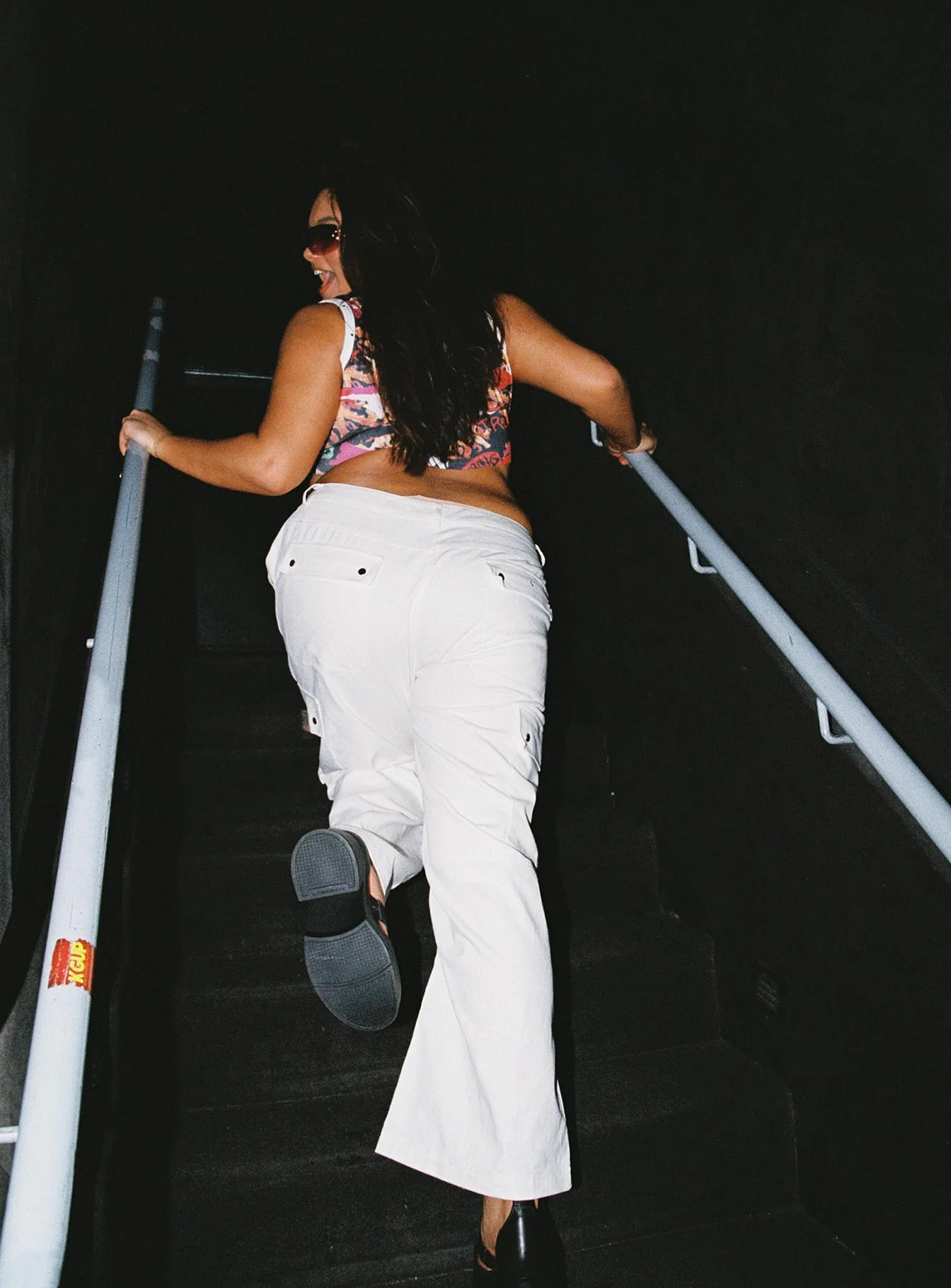 Fallout Mid Rise Cargo Pants White Curve