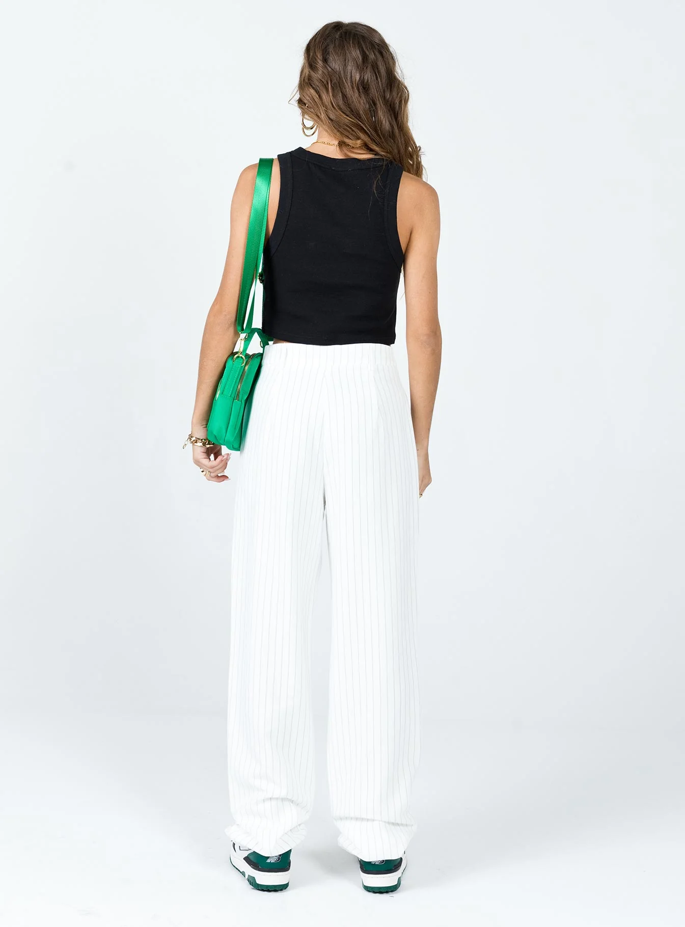 Titius Pants White Pinstripe