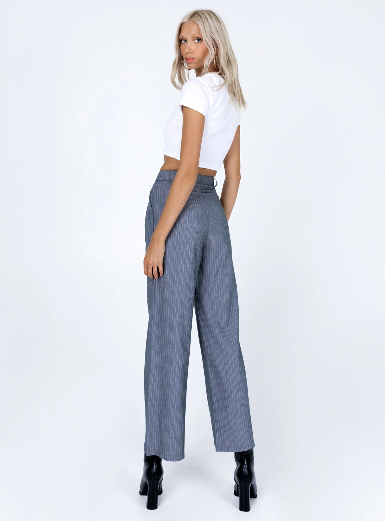 Urson Pinstripe Pants Grey