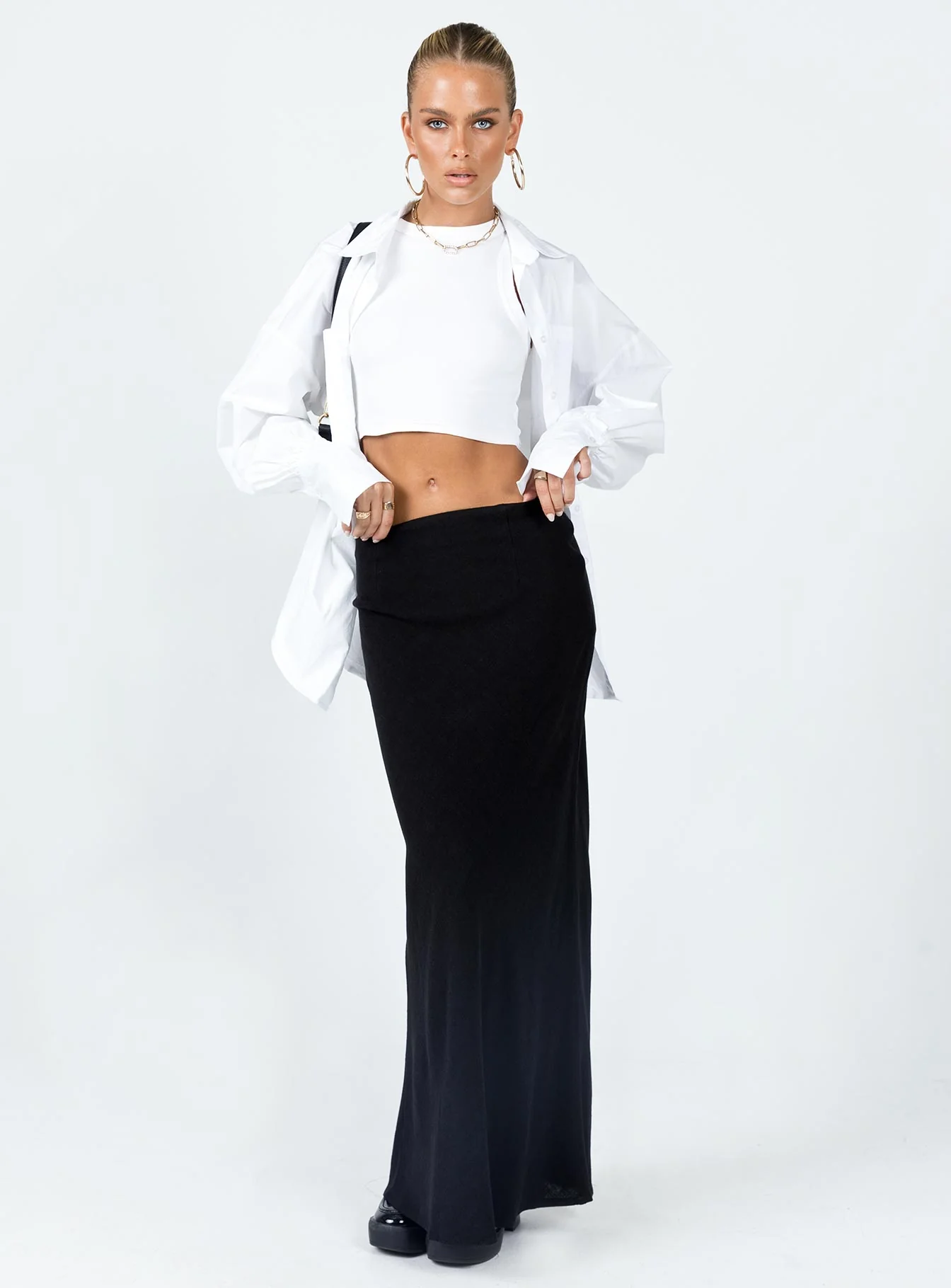 Jodie Maxi Skirt Black Eco