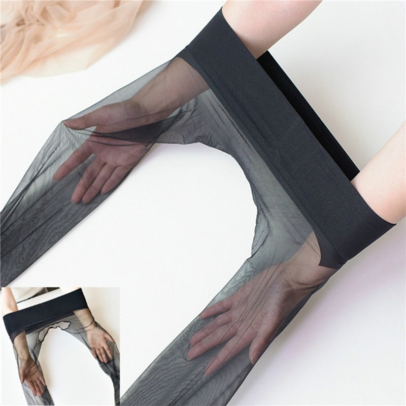 1D Women's Sexy Super Thin Tights Invisible Pantyhose Female Nylons Stockings Panty Hose Thigh High Stockings Open /Close Crotch