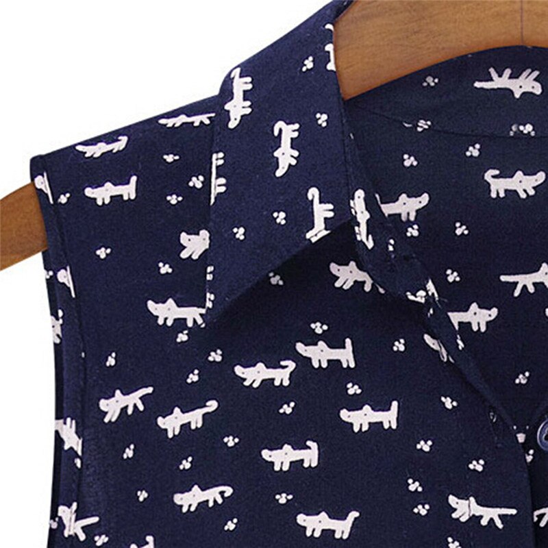 Summer Fashion Women Blouses Dress Cat Footprints Pattern Thin Blouse Dress Casual Dresses With Belt 2021