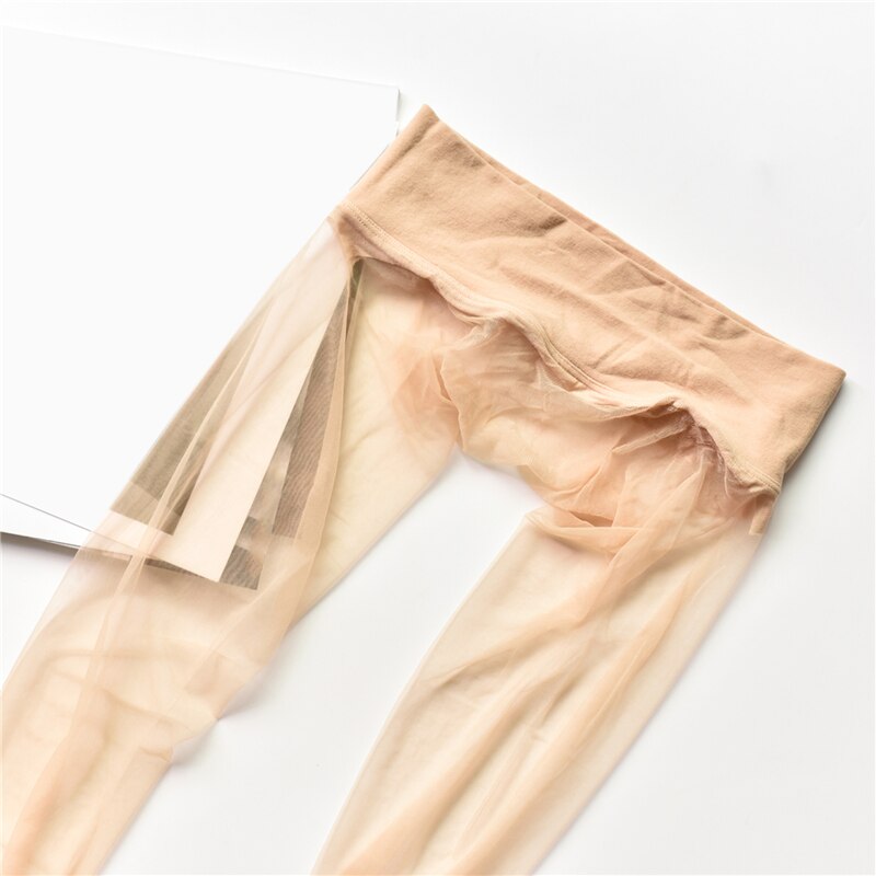 1D Women's Sexy Super Thin Tights Invisible Pantyhose Female Nylons Stockings Panty Hose Thigh High Stockings Open /Close Crotch