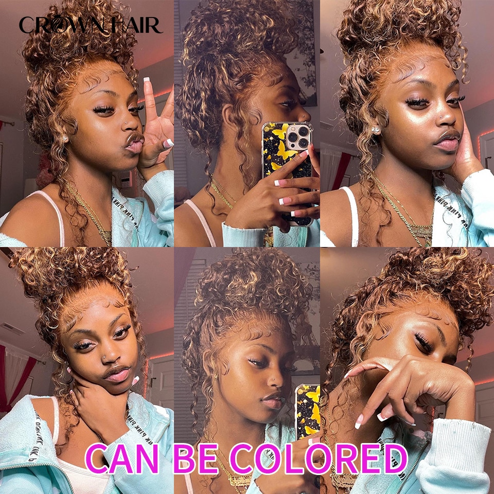 360 HD Lace Frontal Wig 30 Inch Water Wave 13x4 Lace Front Human Hair Wig Deep Curly Glueless Frontal Remy Brazilian 4x4 Closure
