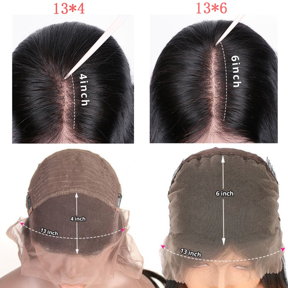 13x4 HD Transparent Lace Front Human Hair Wigs 13x6 Deep Wave Frontal Wig For Women Human Hair Pre Plucked Jazz Star 180 Density