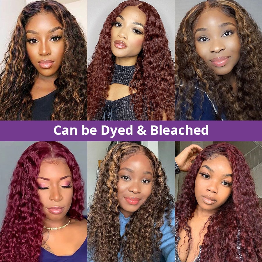 Water Wave Lace Front Wig 360 Full Lace Front Human Hair Wigs For Women 30 34 Inch HD Wet And Wavy Loose Deep Wave Frontal Wig