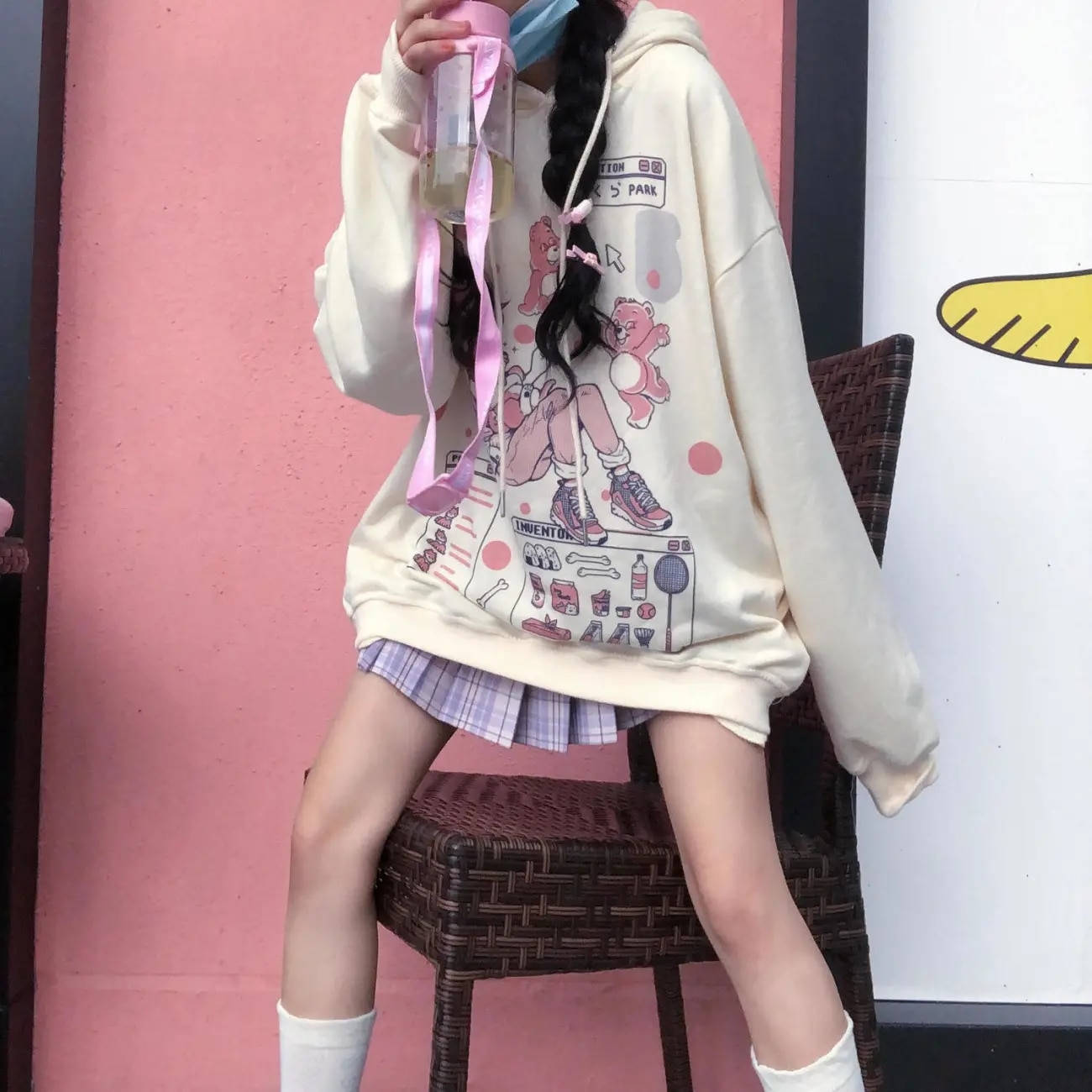 Oversized Hoodie Women Gothic Harajuku Kawaii Anime Printed Hoodies Jacket Women Spring Autumn sweetshirts E Girl Clothes