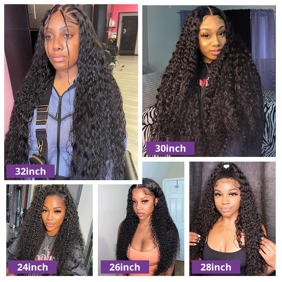 Water Wave Lace Front Wig 360 Full Lace Front Human Hair Wigs For Women 30 34 Inch HD Wet And Wavy Loose Deep Wave Frontal Wig