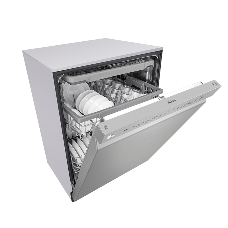 24  Front-Control Built-In Dishwasher with Stainless Steel Tub, QuadWash, 48 dBa - PrintProof Stainless steel