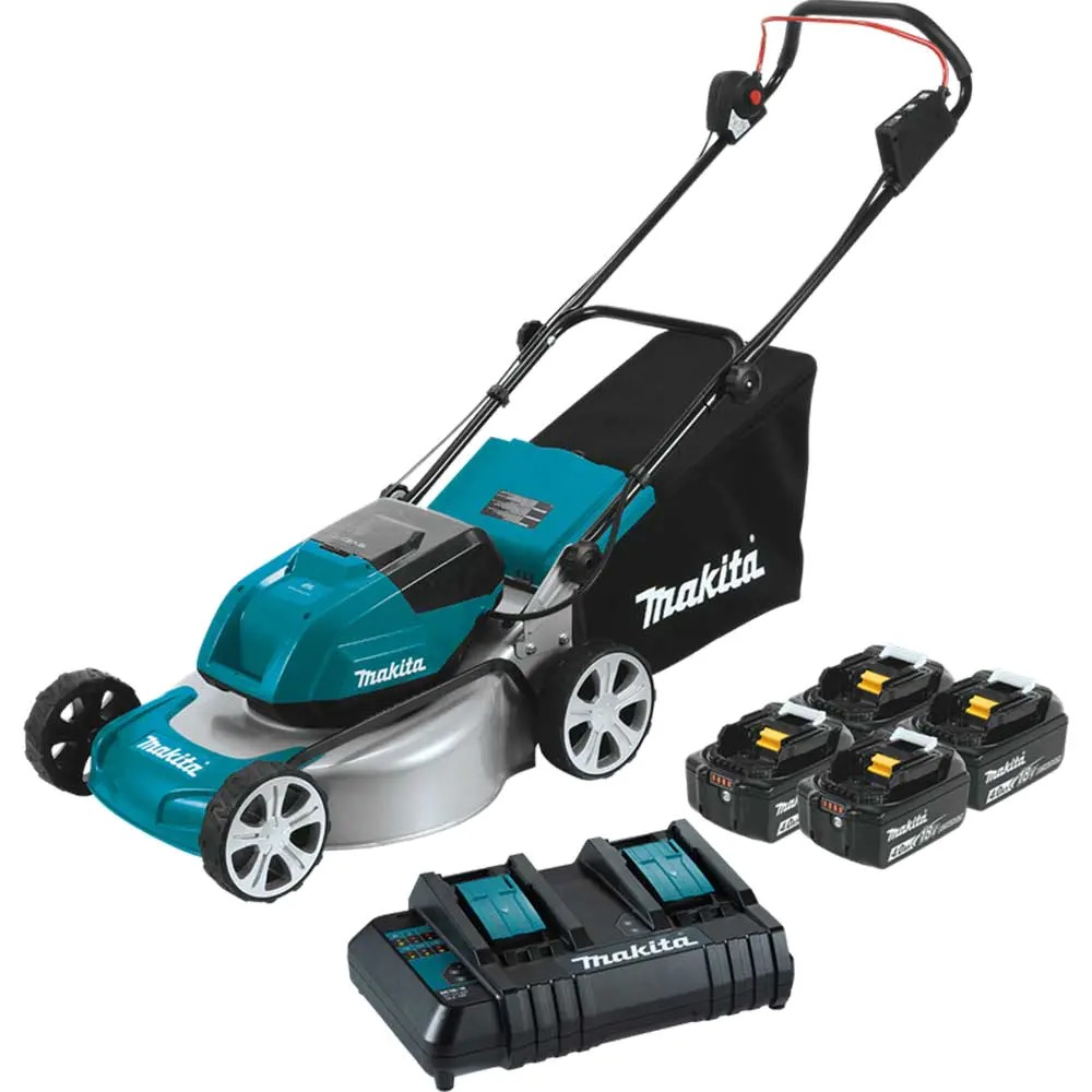 18V X2 36V LXT 18″ Brushless Lawn Mower Kit w/ 4 Batteries