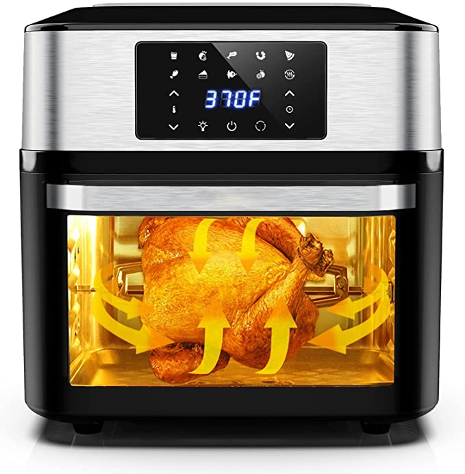 10-in-1 Air Fryer Oven, 20 Quart Airfryer Toaster Oven Combo, 1800W Large Digital LED Screen Air Fryers
