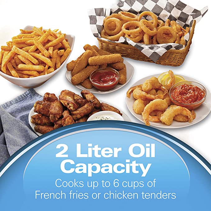 Hamilton Beach Electric Deep Fryer, Cool Touch Sides Easy to Clean Nonstick Basket
