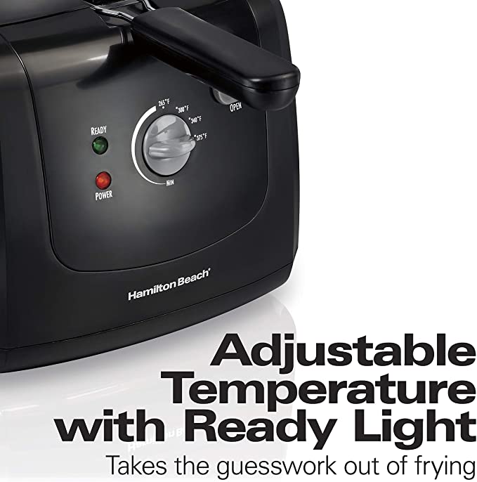Hamilton Beach Electric Deep Fryer, Cool Touch Sides Easy to Clean Nonstick Basket