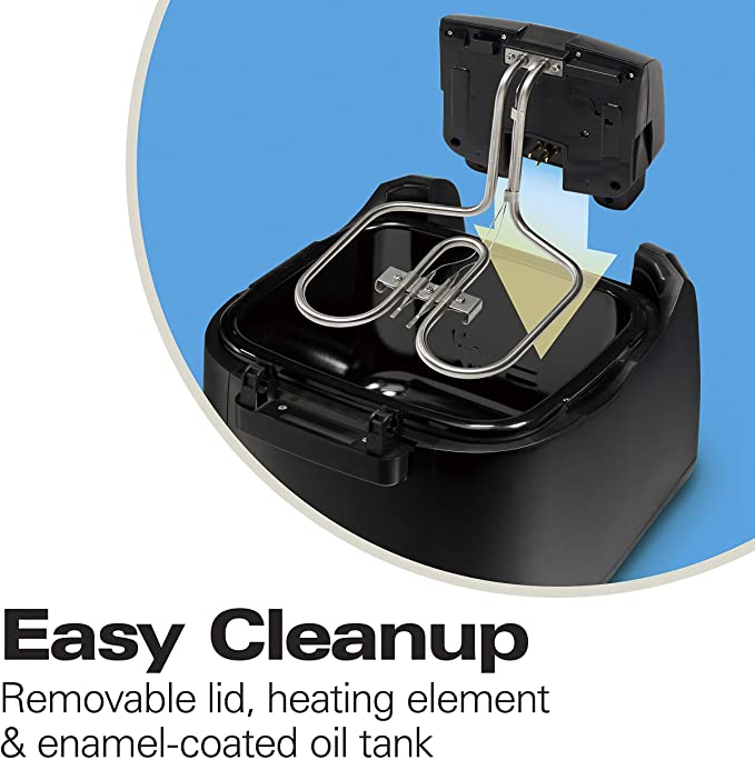 Hamilton Beach Electric Deep Fryer, Cool Touch Sides Easy to Clean Nonstick Basket