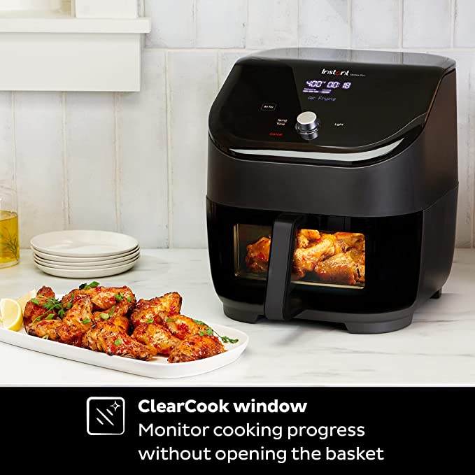Instant Vortex Plus 6 Quart 6-in 1 Air Fryer with ClearCook Easy View Windows and EvenCrisp