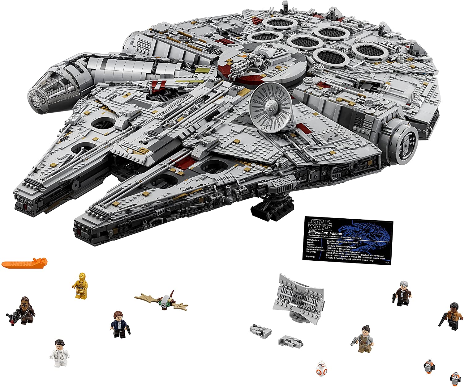 LEGO Star Wars Ultimate Millennium Falcon 75192 Expert Building Kit and Starship Model, Best Gift and Movie Collectible for Adults (7541 Pieces)