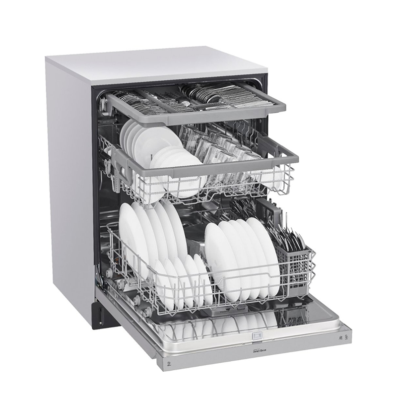 24  Front-Control Built-In Dishwasher with Stainless Steel Tub, QuadWash, 48 dBa - PrintProof Stainless steel