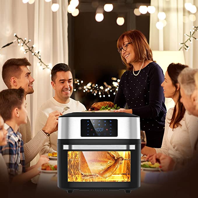 10-in-1 Air Fryer Oven, 20 Quart Airfryer Toaster Oven Combo, 1800W Large Digital LED Screen Air Fryers