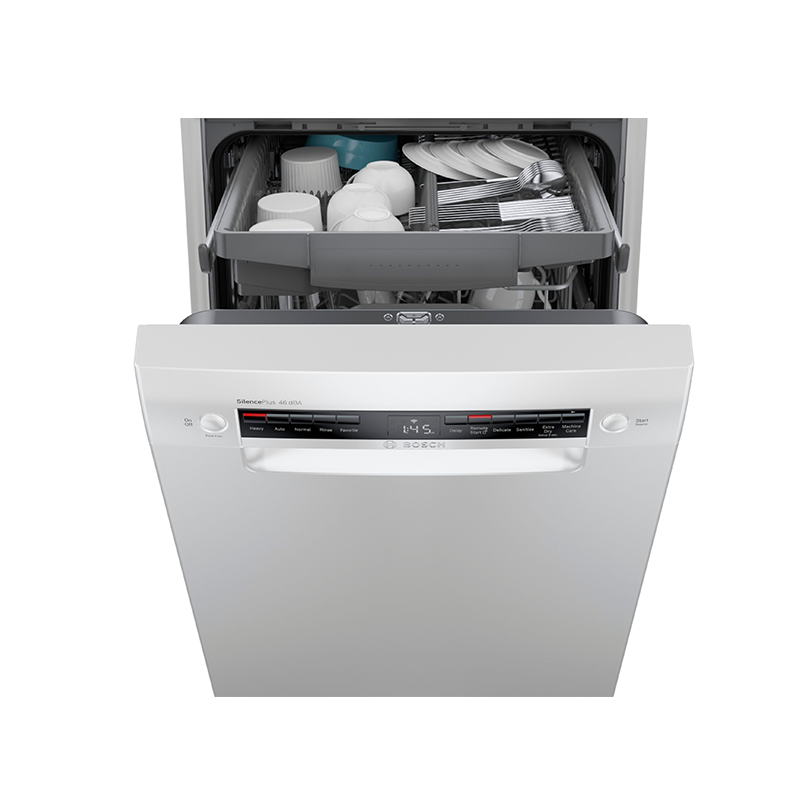 300 Series 18  ADA Front Control Built-In Dishwasher with 3rd Rack, HomeConnect, 46 dBA - White