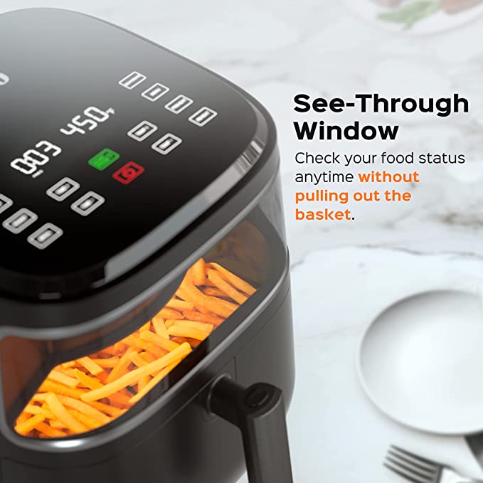 Dreo Air Fryer Pro Max, 11-in-1 Digital Air Fryer Oven Cooker with 100 Recipes, Visible Window, Supports