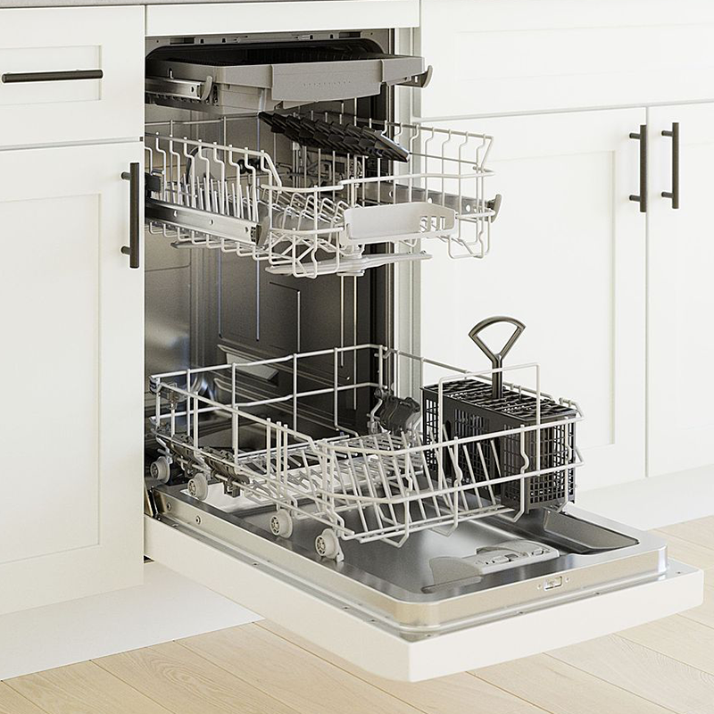 300 Series 18  ADA Front Control Built-In Dishwasher with 3rd Rack, HomeConnect, 46 dBA - White