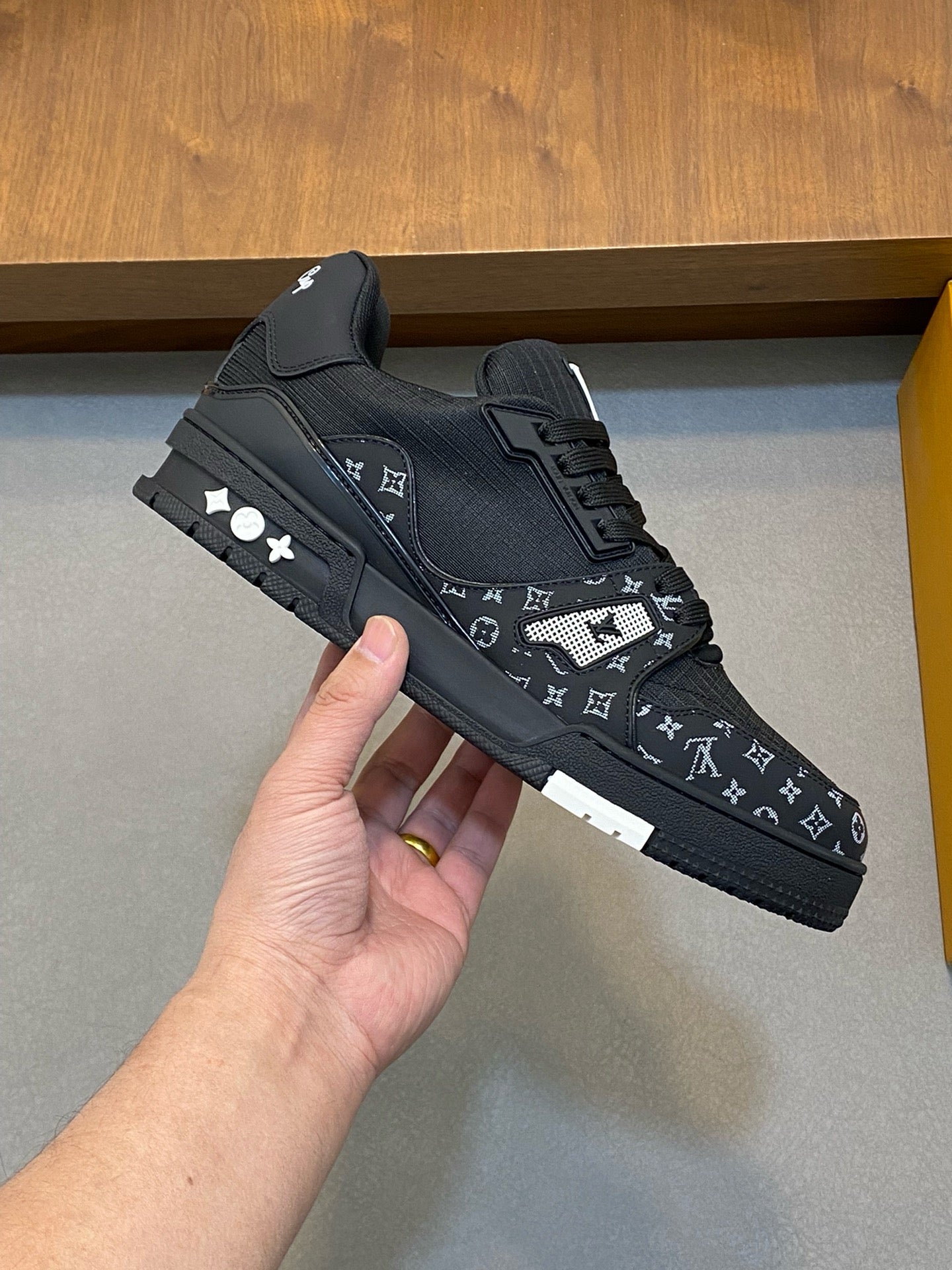New Color-Blocked Pattern Sneakers