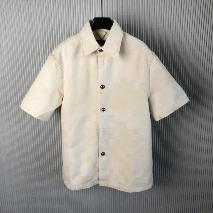 Light Checkerboard Denim Shirt