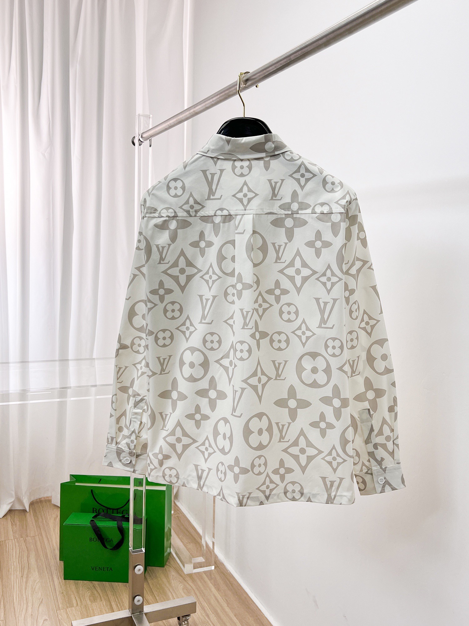 New Men-s Full Print Jacquard Shirt