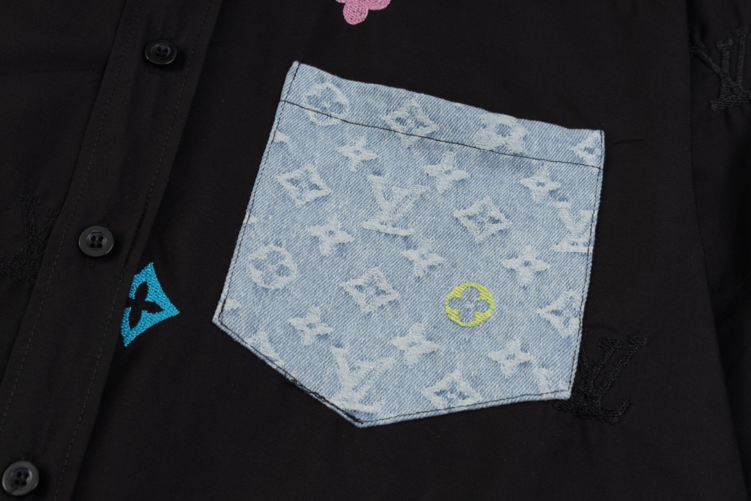 Pocket Patch Embroidered Shirt