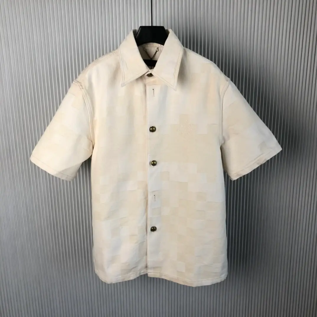 Light Checkerboard Denim Shirt