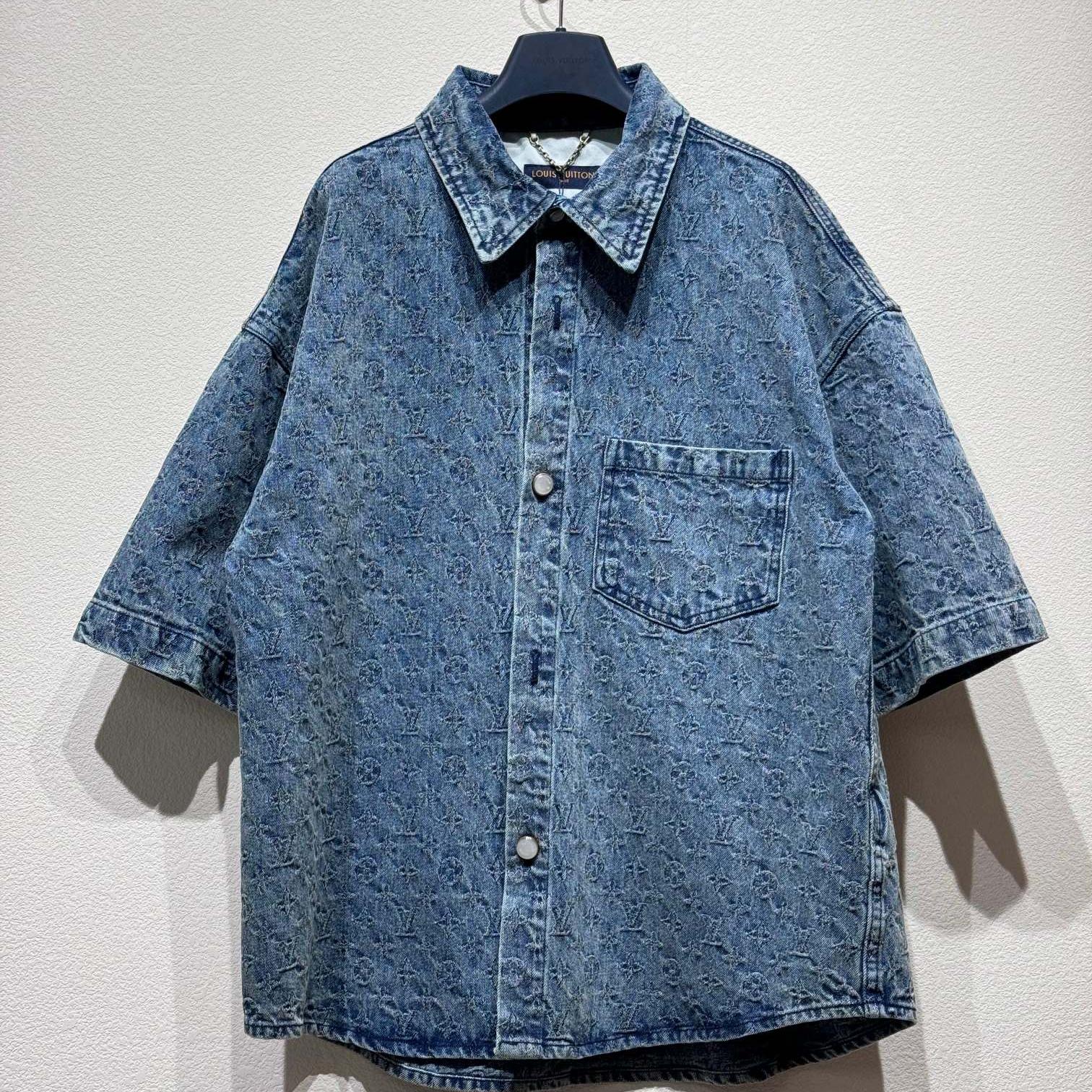 Vintage Printed Denim Shirt