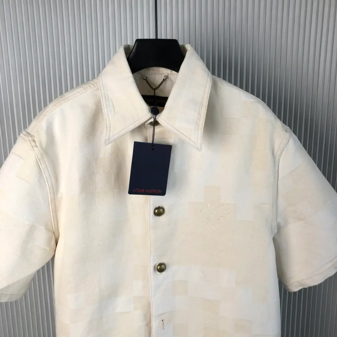 Light Checkerboard Denim Shirt