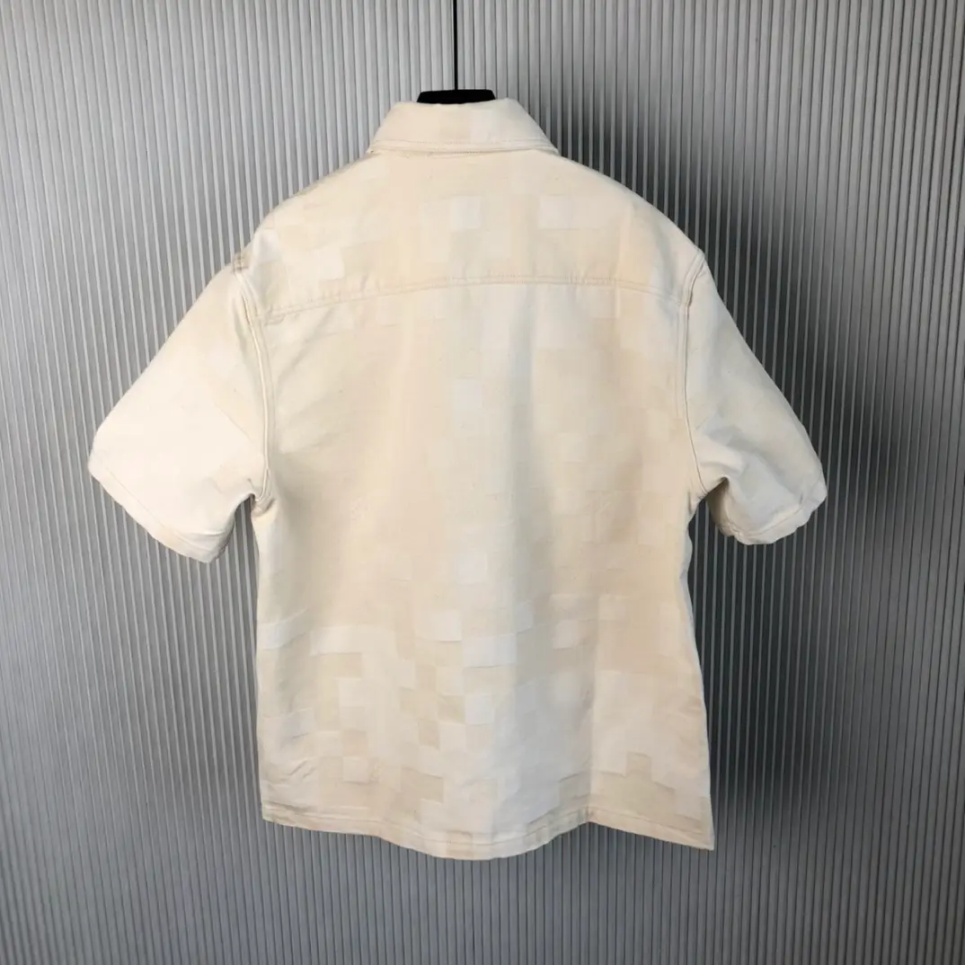 Light Checkerboard Denim Shirt