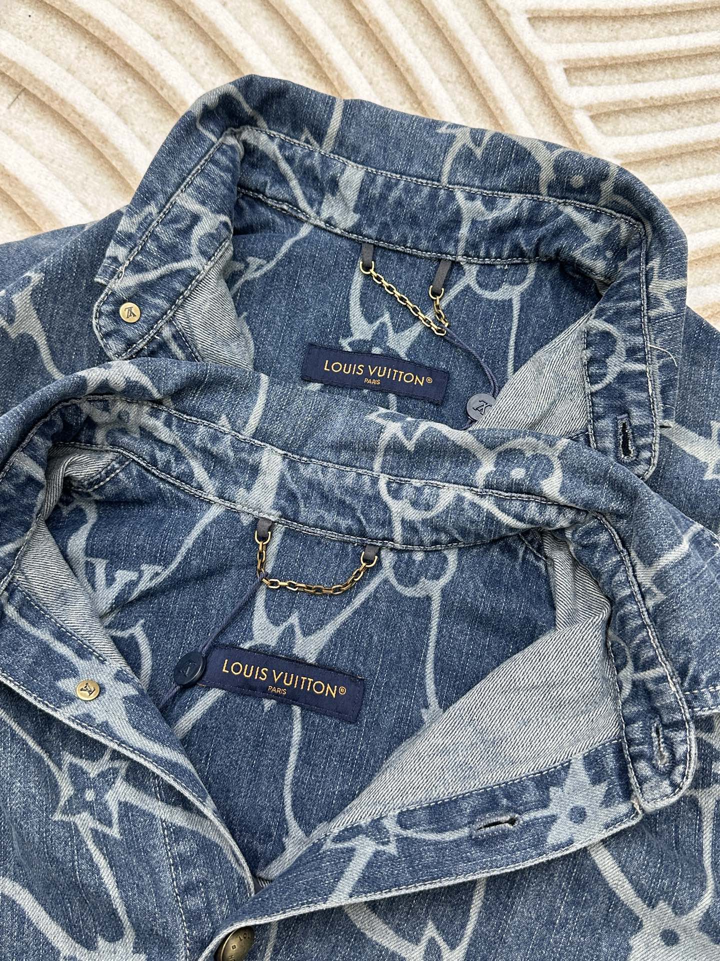 Blue Water Mesh Denim Suit Jacket