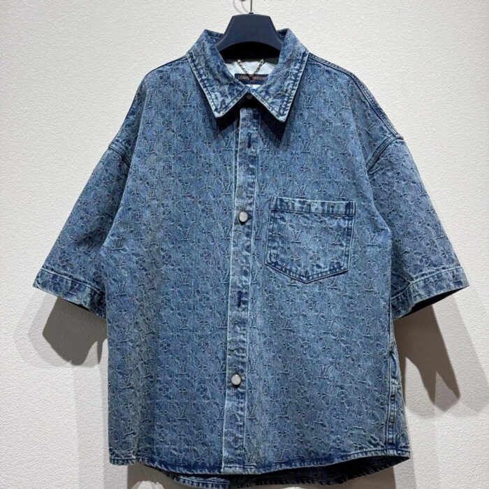 Vintage Printed Denim Shirt