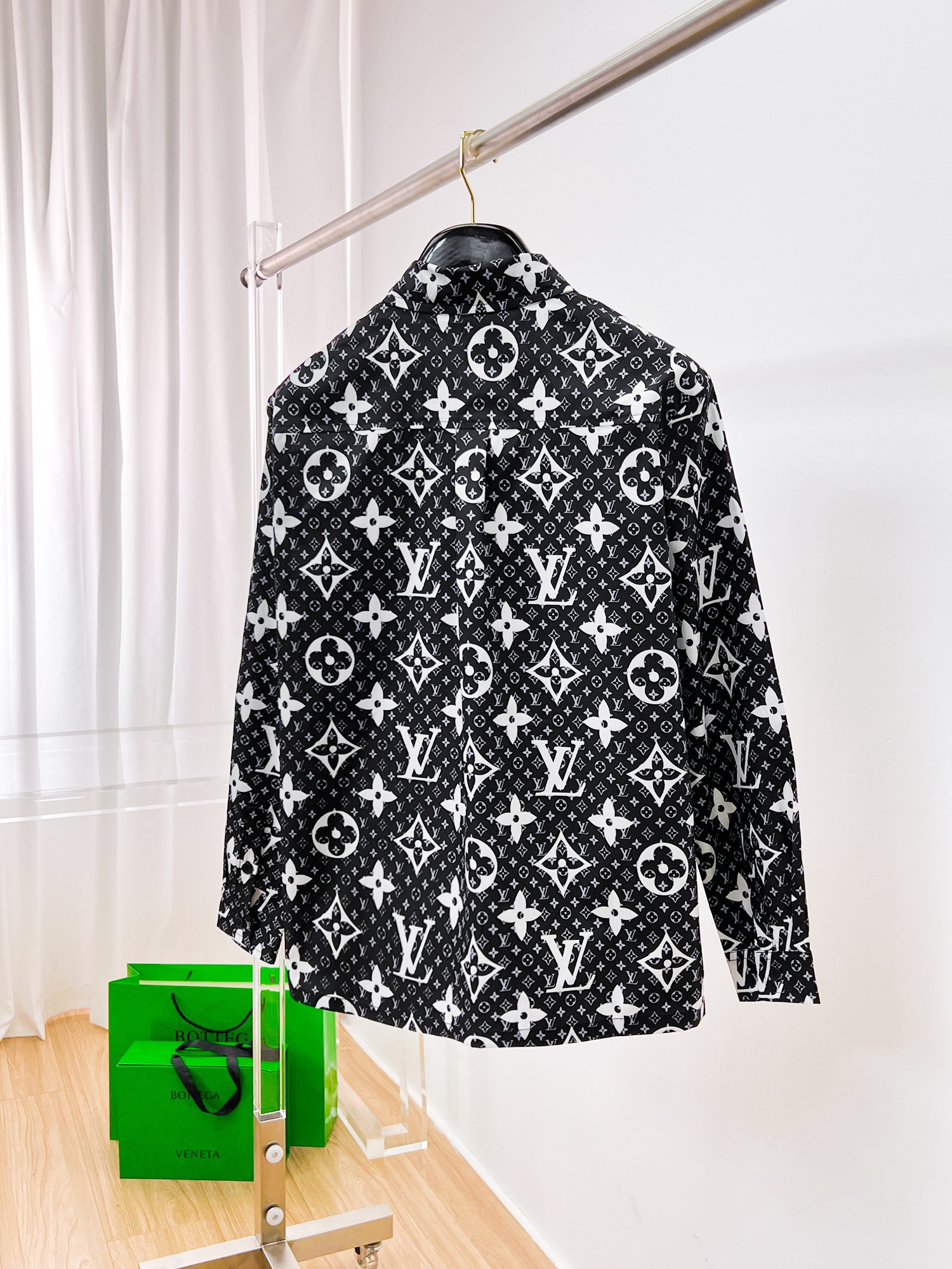 New Men-s Full Print Jacquard Shirt