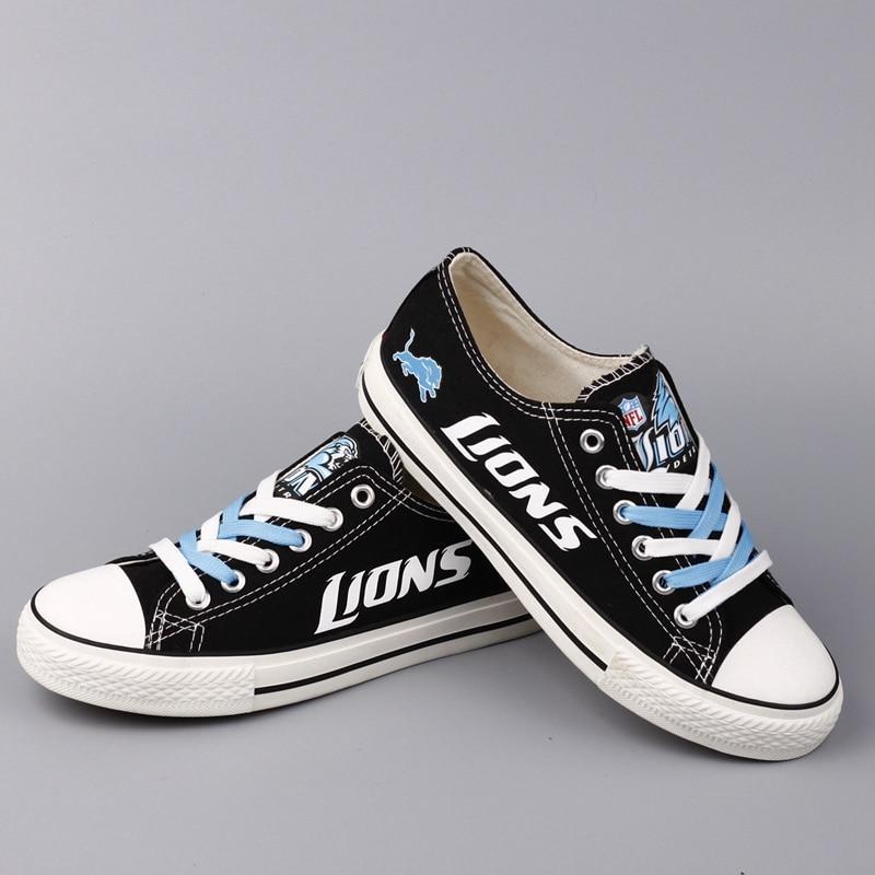 Detroit Lions Shoes Letter Glow In The Dark Shoes Cheap Laces Custom