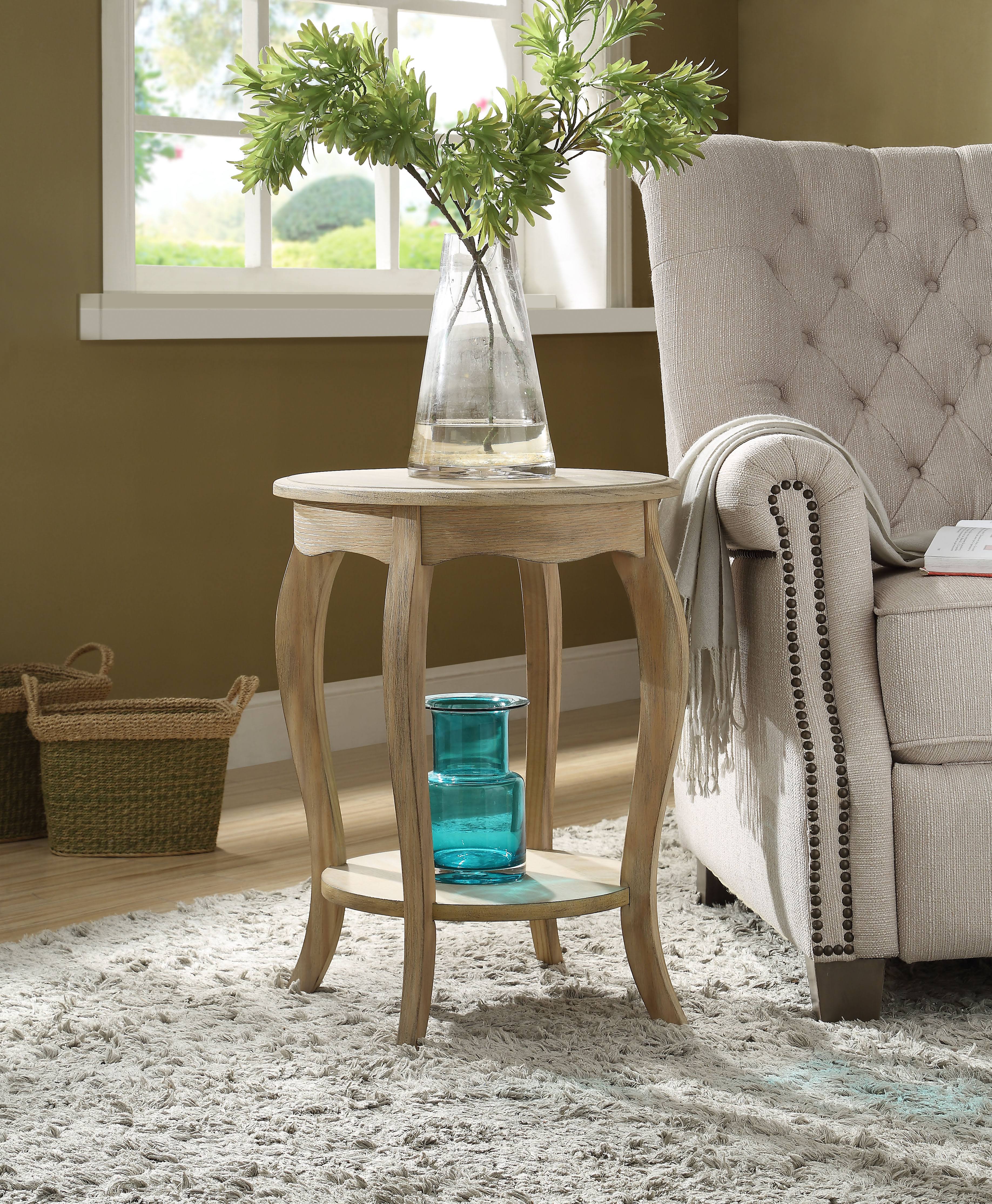 Acme Alysa II End Table Weathered White