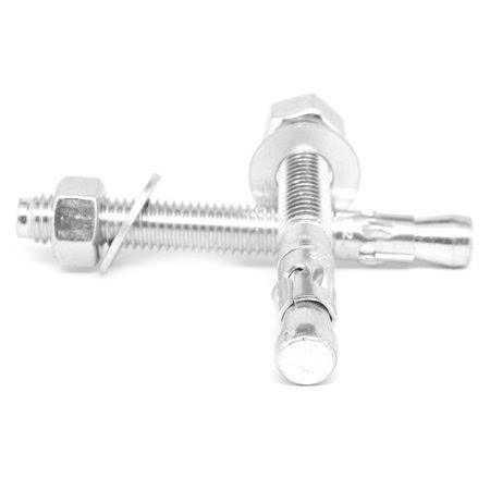 3/8 inch-16 x 3 inch Coarse Thread Wedge Anchor Low Carbon Steel Zinc Plated Pk 50