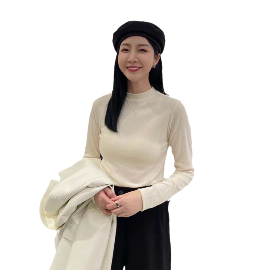 销量wang卖3万多件ding制款供直播简约百搭基础款长袖T恤体恤女11 - leoleo123123