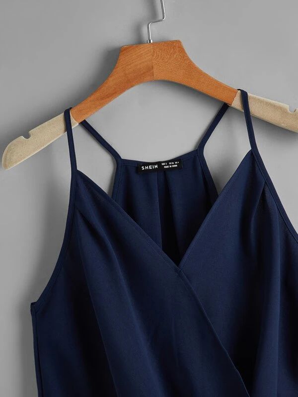 3pcs Wrap Dip Hem Cami Top - leoleo123123