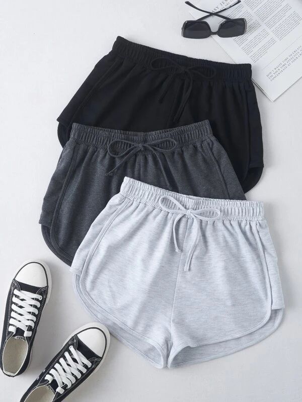 3 Pack Tie Front Track Shorts - leoleo123123